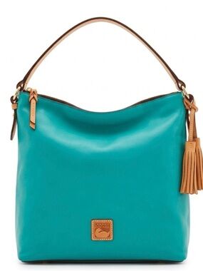 Dooney & Bourke Sac Hobo & Matching Pouch Set – Teal/Aqua Leather